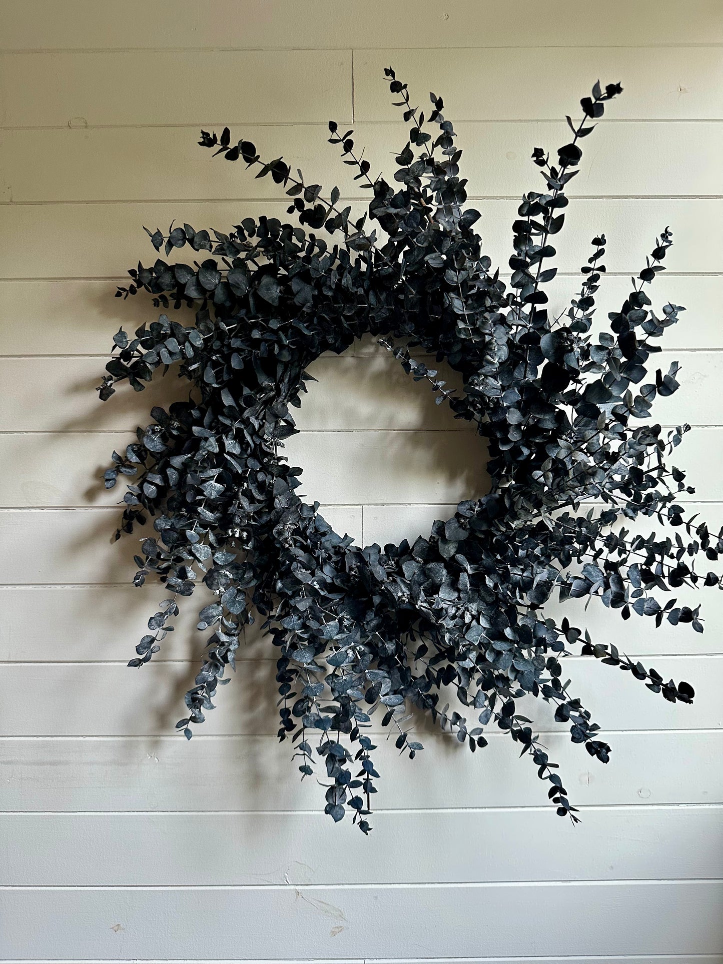 Couronne d'eucalyptus séché (Bleu givré)